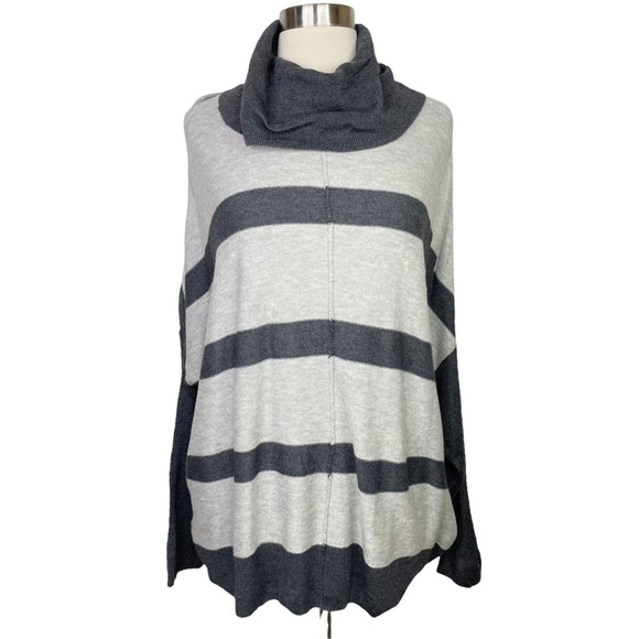 Stitch Fix l Colour Works Grey Cowl Neck Sweater, Medium - Picture 2 of 10